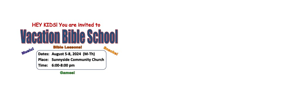 Hey Kids! You are invited to Vacation Bible School